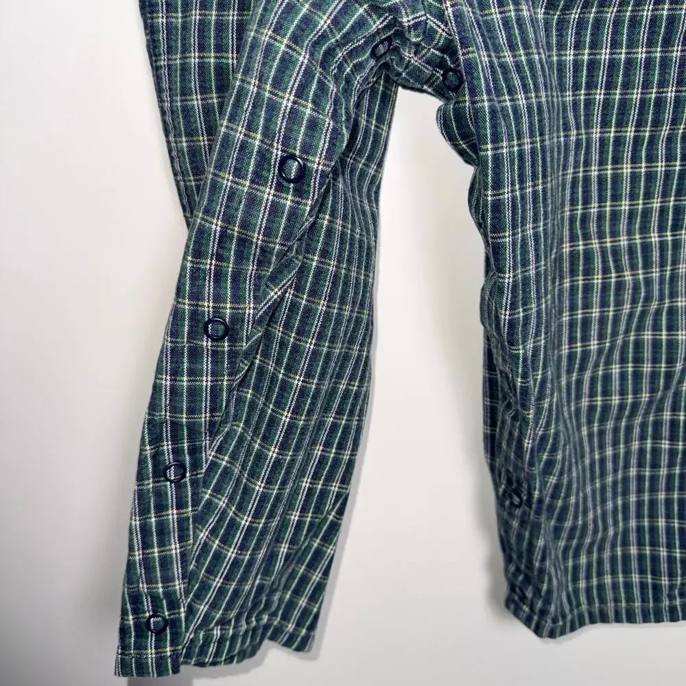 Vintage 90s OshKosh B’Gosh Vestbak Plaid Overalls 4T Snap Leg